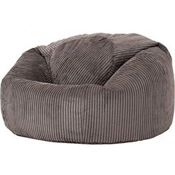 Puf Icon de Pana Gris Antracita - 85cm x 50cm, para Adultos y Niños