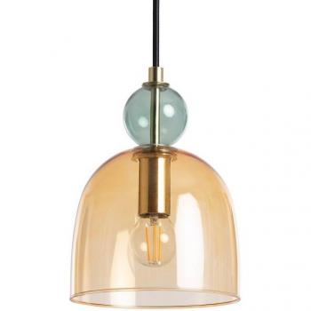 Lámpara Colgante Efectoled Metal y Cristal Mono-Baudelaire Rosa