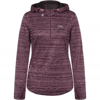 Li-Ning Jen Camiseta con Capucha para Mujer, otoño/Invierno, Mujer, Color Morado, tamaño L