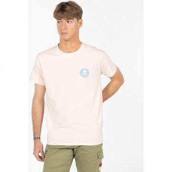 Camiseta hombre manga corta El Pulpo Texto Hawaii Beige