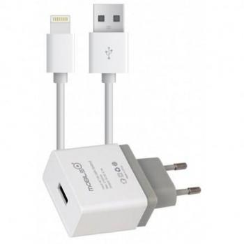 Cargador para iPhone 5/6/7, Cable de 1 Metro, Salida USB 2.1A, Modelo MB1003