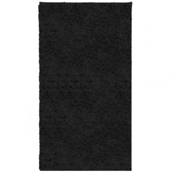 Alfombra peluda de pelo largo moderna PAMPLONA 60x110 cm color antracita, beige, crema, negra - Alfombra de área para sala de estar, dormitorio y salón, tapete para calefacción por suelo rad