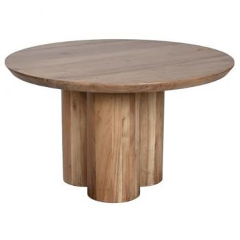 Mesa de Centro Home ESPRIT Marrón Natural Madera de Acacia 80 x 80 x 45 cm