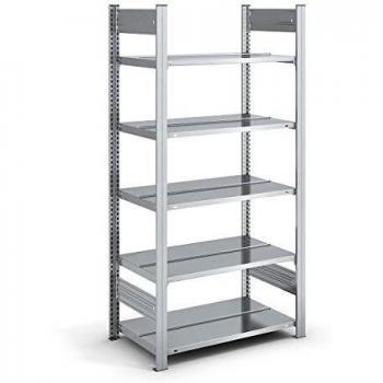 Estantería ensamblable hofe para archivadores, zincada, altura 1750 mm, doble cara, dimensiones 750 x 600 mm