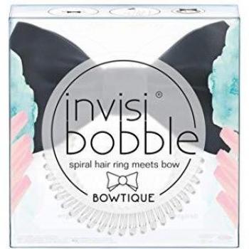 InvisiBobble Bowtique True Black - Anillo Espiral para el Pelo con Elegante Diseño