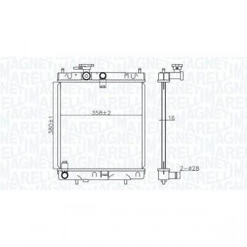 Radiador de motor MAGNETI MARELLI 350213176400 para refrigeración del motor