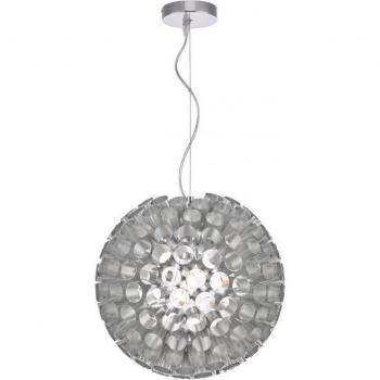 Lámpara colgante Serafina cromo cepillado 1 bombilla E27 40cm