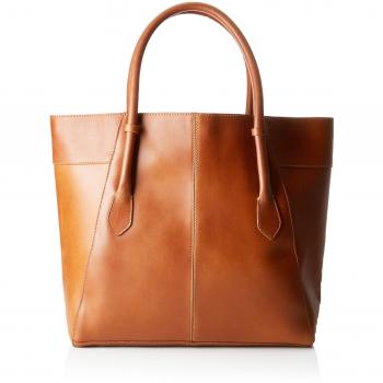 PIECES - Pctamela Leather Shopper, Shoppers y bolsos de hombro Mujer, Marrón