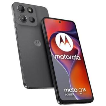 Smartphone Motorola Moto G15 Power 8GB RAM, 256GB Almacenamiento, Pantalla de 6.72, Dual SIM, Android 15, Batería de 6000 mAh, Color Gris