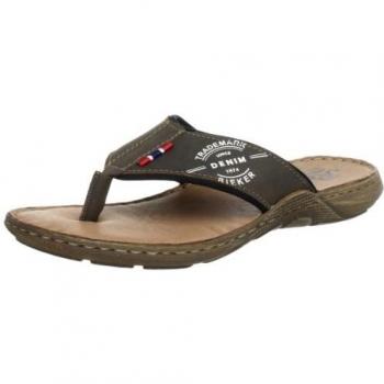 Rieker 22081 - Chanclas de material sintético hombre, Marrón