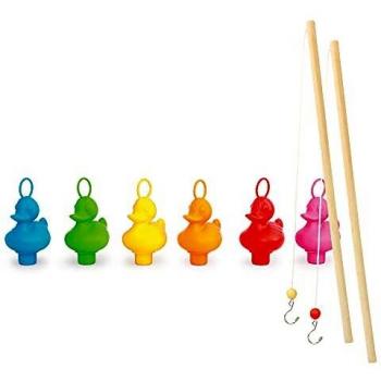 Juego de Pesca de Patitos Coloridos para Niños, Set Completo con Cañas de Pescar, A partir de 3 Años