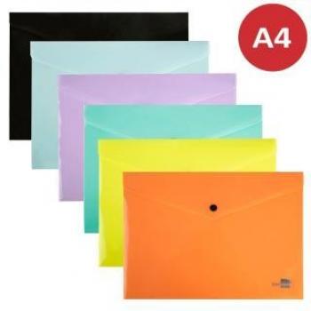 Carpeta Liderpapel dossier broche polipropileno Din A4 naranja fluor opaco 50 hojas