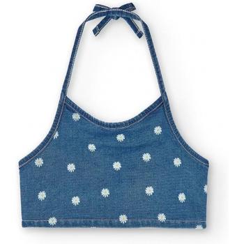 Boboli Top Denim Estampado con Lazada para Niña