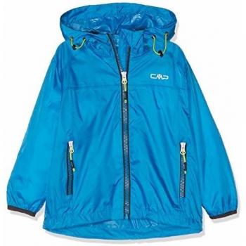 CMP Kids Waterproof Hooded Rain Jacket - Unisex - Blue - Size 110