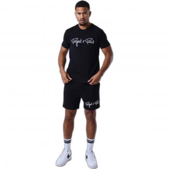 Project X Paris Men's Black Waffle Shorts with Embroidered Logo, Size XL