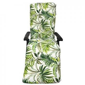 TIENDA EURASIA® Cojín para Tumbona de Jardín - Estampados Tropicales - Cojín Acolchado Relleno de Fibra - Medidas 120-180 x 50 x 10 cm - Ideal para tumbonas, sillas y hamacas.