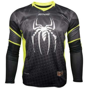 Rinat Symbiotik - Jersey de portero, Unisex, Negro / amarillo neón, M