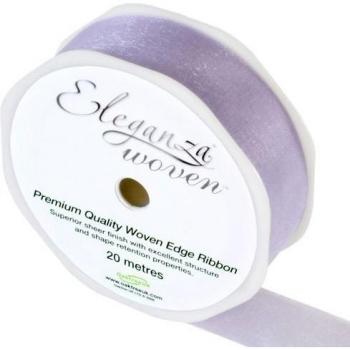 Eleganza Woven Edge Ribbon 25mm x 20m Lavender No.45, 20