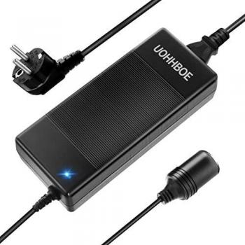 UOHHBOE 12V/10A 120w Convertidor de Corriente CA a CC, Transformador 220v a 12v, Adaptador de Corriente con Encendidor de Cigarrillo de Coche para Automóviles, Refrigeradores y Otros Dispositivos
