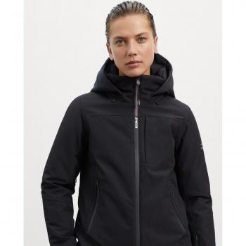 Chaqueta Aktua Negro Ecoalf con Capucha y Cierre de Cremallera