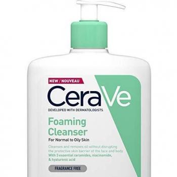 CeraVe Foaming Cleanser | 1L/35oz | Family-sized Face, Body & Hand Wash with Niacinamide,