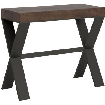Consola extensible Xenia 90x40/300 cm con estructura de Nogal Antracita