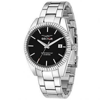 Sector 240 Black Dial Quartz Watch for Men (41mm)