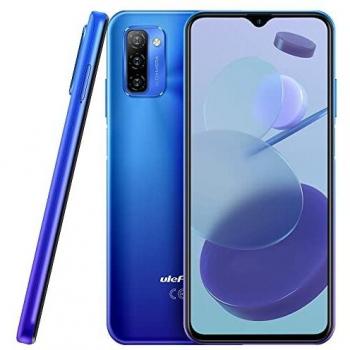 Móvil Libres Ulefone Note 12P, 7700mAh Batería Masiva Dual SIM Smartphone, 6.82'' HD+ 4G Teléfono, 3 Ranuras para Tarjetas, Android 11, 4GB+64GB, 13MP Triple Cámara, Desbloqueo Facial GPS Azul