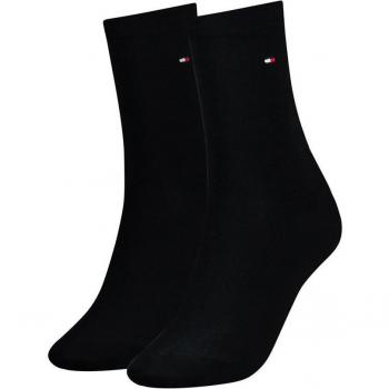 Tommy Hilfiger Calcetines para Mujer, Pack de 2, Color Negro, Talla 39/42