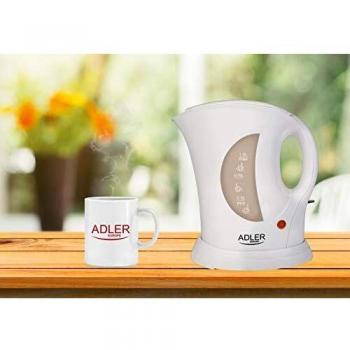 Adler AD-03 Hervidor de Agua Eléctrico Pequeño, 900W, 1 Litro, Libre de BPA