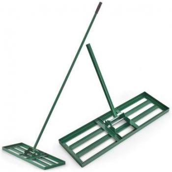 Lawn Leveling Rake with Ergonomic Handle - Costway 67 in. Heavy-Duty Level Lawn Tool for Garden Backyard/Lawn