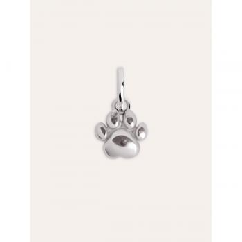 Charm Simple Paw de plata bañado en rodio