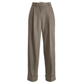 Jack & Jones Mary Women's Chino Pants with Pleats, Brindle, 28W / 32L