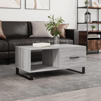 Mesa baja Sonoma 90x50x40 cm madera contrachapada gris