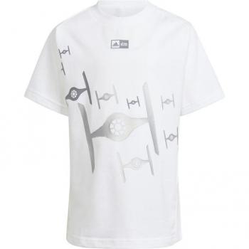 Camiseta de Manga Corta Adidas Star Wars Z.N.E. Blanca para Niños de 6-7 Años
