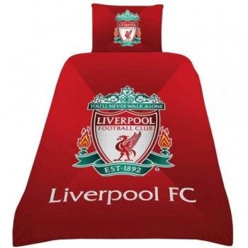 Liverpool FC Gradient Duvet Cover Set en Rojo y Verde para Cama Individual