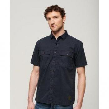 Camisa Manga Corta Military Azul de Superdry