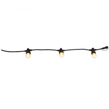 Guirnalda LED Negra Exterior 10 Bombillas E27 Vintage 5m Ampliable 43W