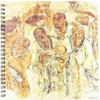 3dRose db_45916_1 Wall Painting, Shaolin Temple, Birthplace of Kung Fu, Song Shan, Near Zhengzhou, Dengfeng, China Drawing Book, 8 by 8-Inch