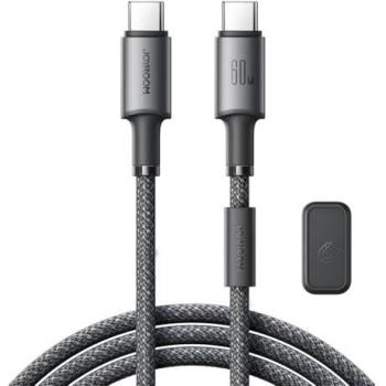 Cable USB-C a USB-C Joyroom S-A50, 60W, 1.2m con soporte magnético - Gris