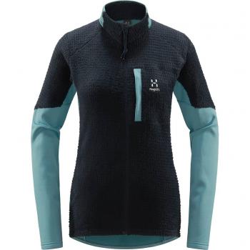 Haglofs Touring Mid Jacket Femenino - Forro polar azul marino, talla L