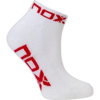 Calcetines tobilleros Nox para mujer, talla 35-39, disponibles en color azul marino y blanco con logo rojo