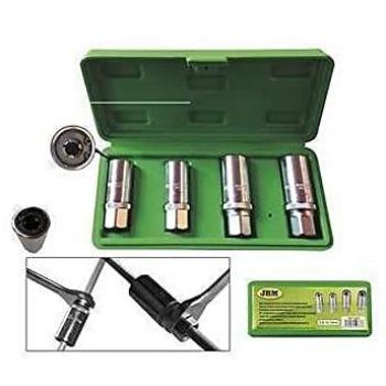 JBM - Set de vasos extractores de espárragos 1/2'' con tamaños 6, 8, 10 y 12 mm, modelo 52833