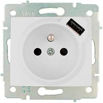 Base de enchufe Solera ERP60FUSB Europeo Bipolar Blanco 16A Empotrado