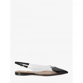 Alaia Women's Le Coeur Slingback Flats in Black | Size 37 | AA3E047CK150