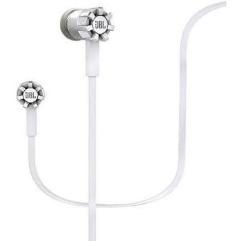 JBL Synchros S200A Intrauriculares con mando de control/micrófono de 1 solo botón y tecnología de funcionamiento Purebass compatible con dispositivos Android, color blanco