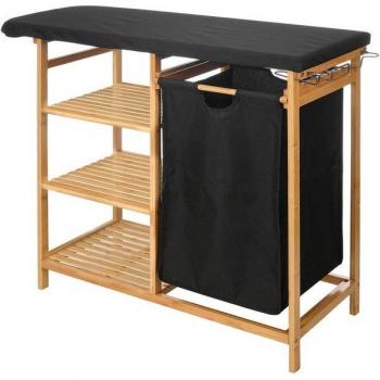 Tabla de Planchar Kipit 1443FL Bambú Negro con Tela de Bambú