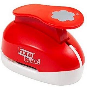 Fixo Kids 65351. Perforadora con Forma de Flor. 5cm. Tamaño Jumbo, Rojo
