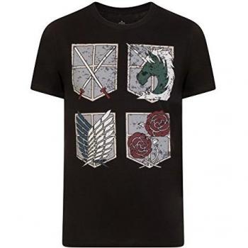 Attack on Titan T-Shirt Shields Size S shirts
