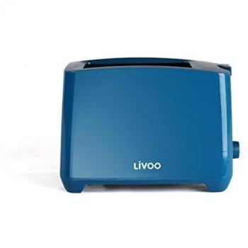 LIVOO Feel good moments - Tostadora Azul 2 Ranura Tostadora | 7 Niveles de quemado | Descongelar, Recalentar | 750W DOD162B Azul